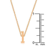 Rose Gold Finish Initial L Pendant - JGI - Flyclothing LLC