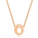 Rose Gold Finish Initial O Pendant - JGI - Flyclothing LLC