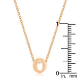 Rose Gold Finish Initial O Pendant - JGI - Flyclothing LLC