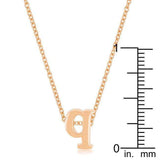 Rose Gold Finish Intiial Q Pendant - JGI - Flyclothing LLC