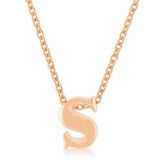 Rose Gold Finish Initial S Pendant - JGI - Flyclothing LLC