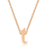 Rose Gold Finish Initial T Pendant - JGI - Flyclothing LLC