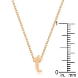 Rose Gold Finish Initial T Pendant - JGI - Flyclothing LLC