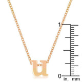 Rosegold Finish Initial U Pendant - JGI - Flyclothing LLC