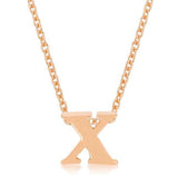 Rose Gold Finish Initial X Pendant - JGI - Flyclothing LLC