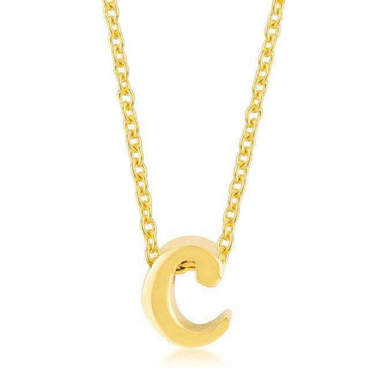 Golden Initial C Pendant - JGI - Flyclothing LLC