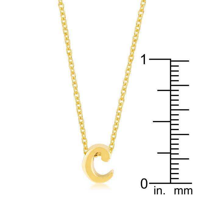 Golden Initial C Pendant - JGI - Flyclothing LLC