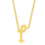 Golden Initial F Pendant - JGI - Flyclothing LLC