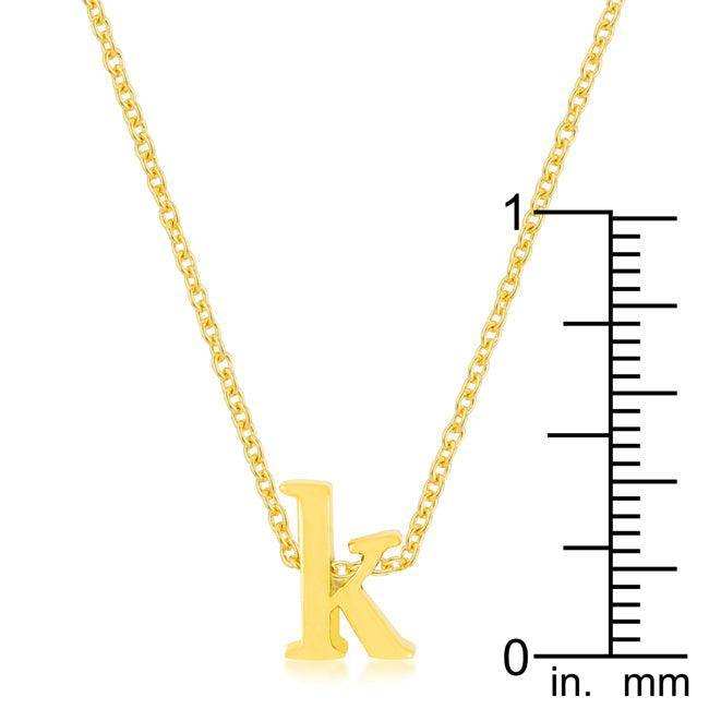 Golden Initial K Pendant - JGI - Flyclothing LLC