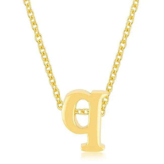 Golden Initial Q Pendant - JGI - Flyclothing LLC