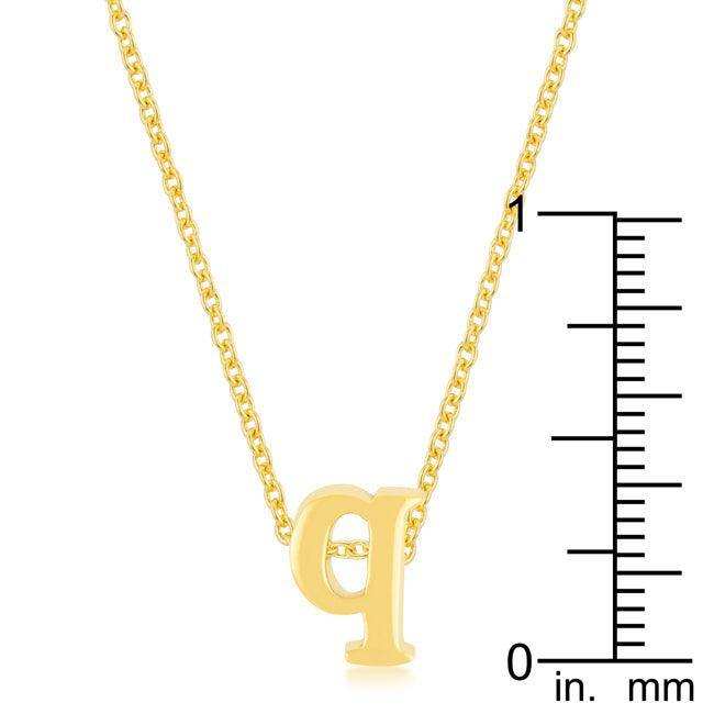 Golden Initial Q Pendant - JGI - Flyclothing LLC