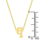Golden Initial Q Pendant - JGI - Flyclothing LLC