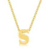 Golden Initial S Pendant - JGI - Flyclothing LLC