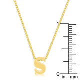 Golden Initial S Pendant - JGI - Flyclothing LLC