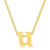 Golden Initial U Pendant - JGI - Flyclothing LLC