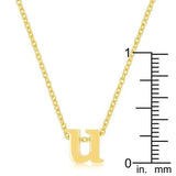 Golden Initial U Pendant - JGI - Flyclothing LLC