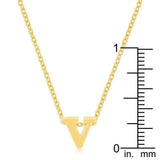 Golden Initial V Pendant - JGI - Flyclothing LLC