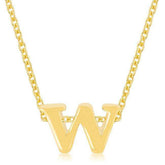 Golden Initial W Pendant - JGI - Flyclothing LLC