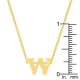 Golden Initial W Pendant - JGI - Flyclothing LLC