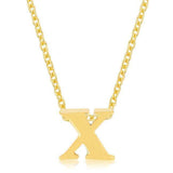 Golden Initial X Pendant - JGI - Flyclothing LLC
