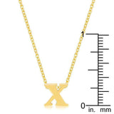 Golden Initial X Pendant - JGI - Flyclothing LLC