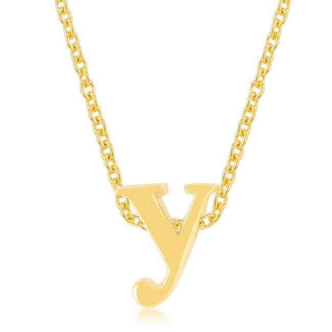 Golden Initial Y Pendant - JGI - Flyclothing LLC