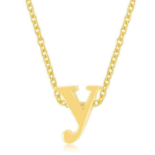 Golden Initial Y Pendant - JGI - Flyclothing LLC