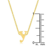 Golden Initial Y Pendant - JGI - Flyclothing LLC