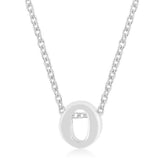 Rhodium Plated Finish Initial O Pendant - JGI - Flyclothing LLC
