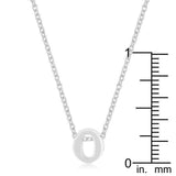 Rhodium Plated Finish Initial O Pendant - JGI - Flyclothing LLC
