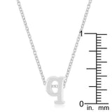 Rhodium Plated Finish Initial Q Pendant - JGI - Flyclothing LLC