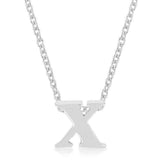 Rhodium Plated Finish Initial X Pendant - JGI - Flyclothing LLC