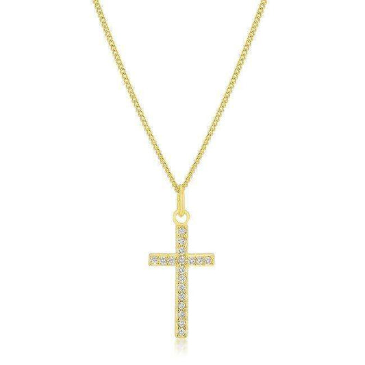 Simple Golden Cross Pendant - JGI - Flyclothing LLC