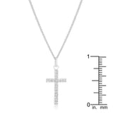 Simple Rhodium Plated Cross Pendant - JGI - Flyclothing LLC