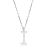 Elaina Rhodium Stainless Steel I Initial Necklace - JGI - Flyclothing LLC