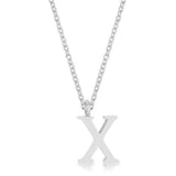 Elaina Rhodium Stainless Steel X Initial Necklace - JGI - Flyclothing LLC