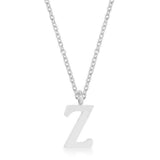 Elaina Rhodium Stainless Steel Z Initial Necklace - JGI - Flyclothing LLC