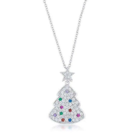 Multicolor Christmas Tree Drop Necklace - JGI - Flyclothing LLC