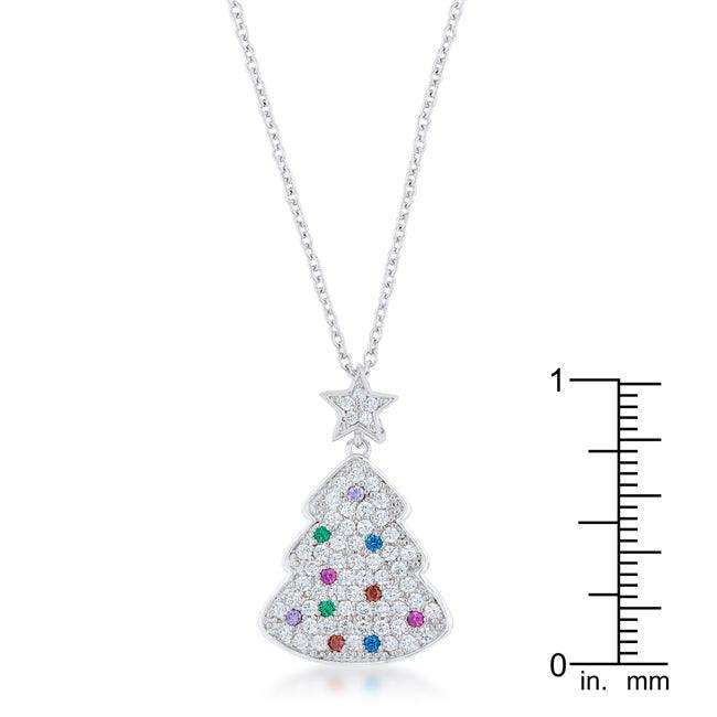 Multicolor Christmas Tree Drop Necklace - JGI - Flyclothing LLC