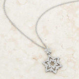 Stella 0.3ct CZ Rhodium Star Drop Necklace - JGI - Flyclothing LLC