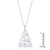 .2 ct CZ Rhodium Christmas Tree With Mixed Stars Pave Holiday Pendant - JGI - Flyclothing LLC