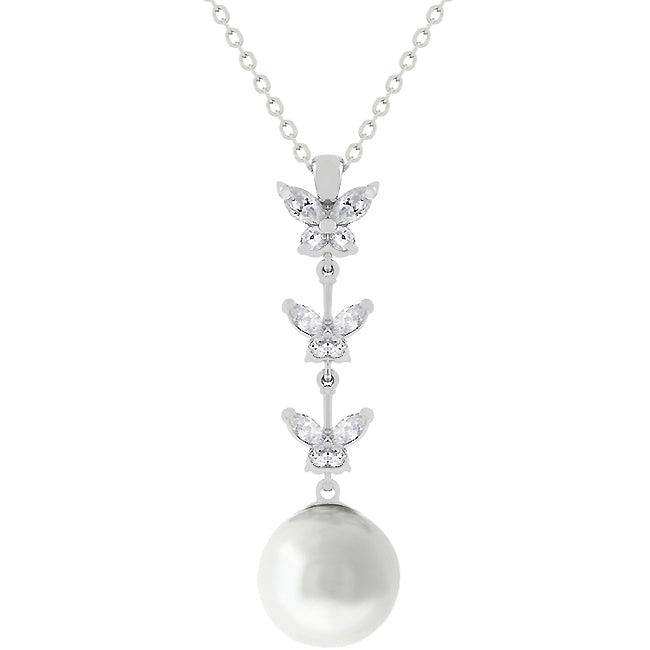 Butterfly Pearl Pendant - JGI - Flyclothing LLC