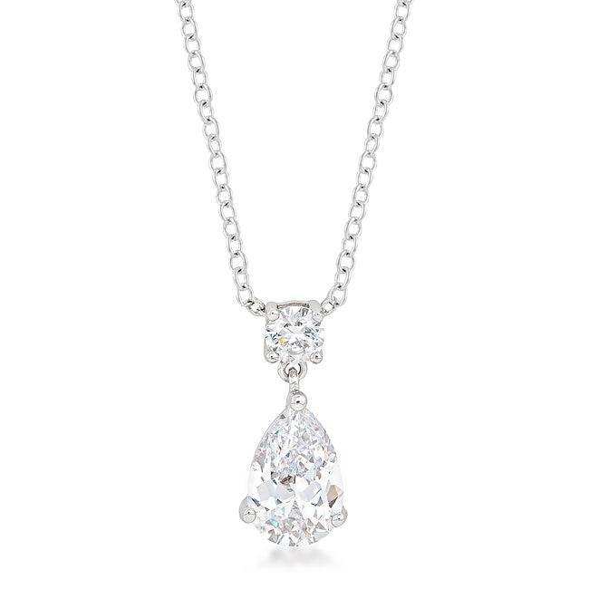 Chandelier Pear Cubic Zirconia Pendant - JGI - Flyclothing LLC