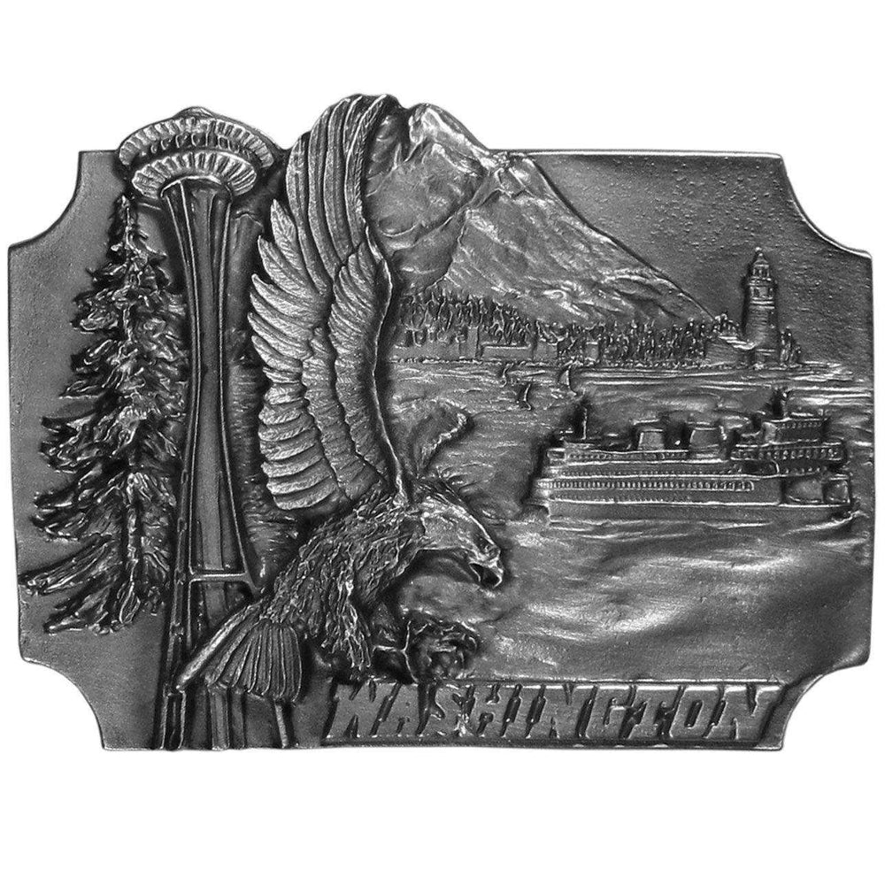 Washington Antiqued Belt Buckle - Siskiyou Buckle - Flyclothing LLC