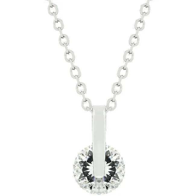 Classic Solitaire Cubic Zirconia Pendant - JGI - Flyclothing LLC