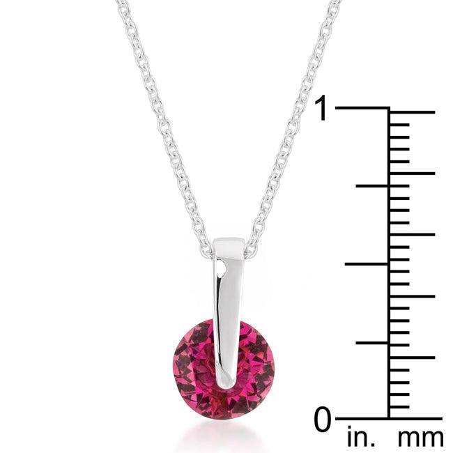 Classic Solitaire Red Cubic Zirconia Pendant - JGI - Flyclothing LLC