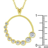 Golden Graduated Cubic Zirconia Circle Pendant - JGI - Flyclothing LLC