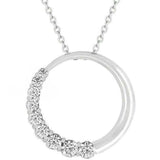 Graduated Cubic Zirconia Circle Pendant - JGI - Flyclothing LLC