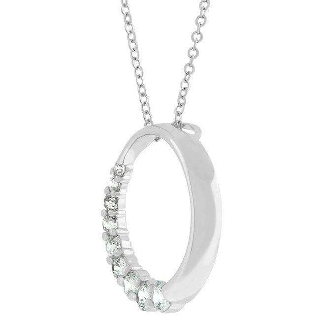 Graduated Cubic Zirconia Circle Pendant - JGI - Flyclothing LLC