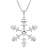 Rhodium Plated Snowflake Pendant - JGI - Flyclothing LLC
